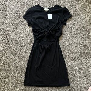 Urban Outfitters Black Knot-Front Dress
